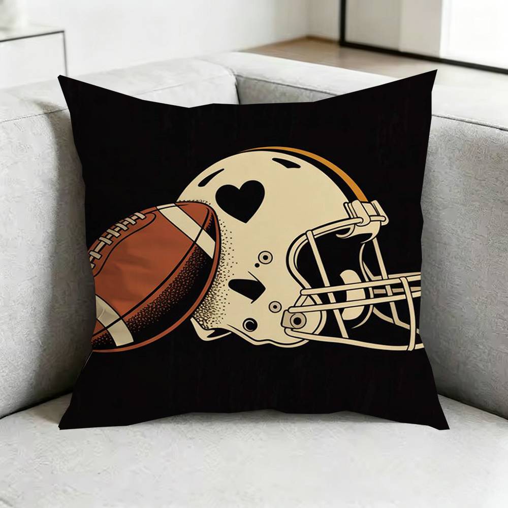 AmericanN Football Sport Pillow Case Square DoubleSided Sofa Cushion Cover Bedroom Bedside Pillow Gift
