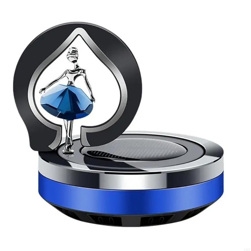 

28GC attractvie Dancer Solar Powered Car Scent Diffuser Metal for Enhances Ambiances синій