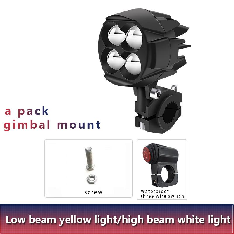 Motorcycle LED Fog Light Auxiliary Headlight Hi/Low Beam Moto Fog Driving Light Spotlight Work Lamp for Off Road Truck Car ATV