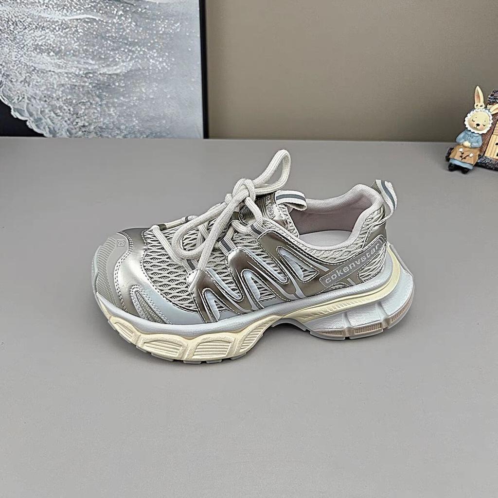 Big head and platform dad shoes for women 2025 summer new mesh breathable kapibara lightweight running sports shoes