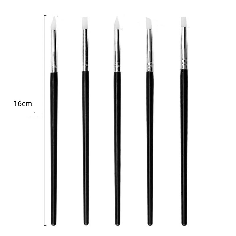 

5 шт. Стоматологические кисти для моделирования из смолы Силиконовые кисти для нейл-арта Разного размера Стоматология Композитный цемент Фарфоровые зубы A3
