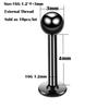 10Pcs/20Pcs/50Pcs G23 Titanium Labret Piercing Internal & External Design Lip Piercing Labret Stud Cartilage Helix Piercing