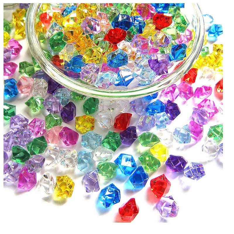 Acrylic Simulation Transparent Crushed Ice Stones Colorful Crystal Fish Tank Landscape Decor Materials DIY Handmade Accessories