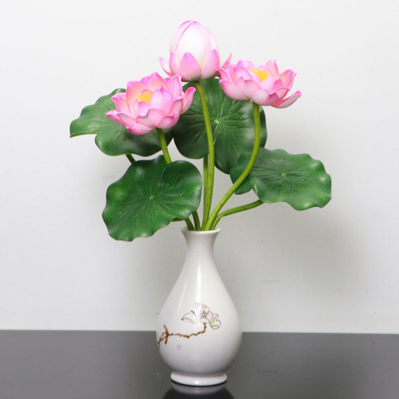 Petites Fleurs Artificielles Décoration Lotus Lys pour Maison & Offrandes à Bouddha