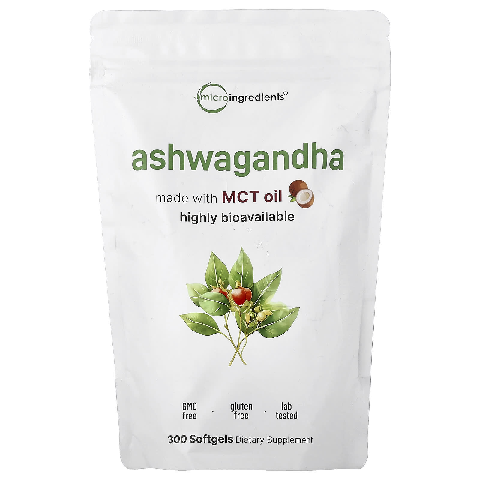 

Micro Ingredients, Ashwagandha, 300 Softgels