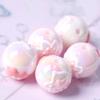 5Pcs Cute Straight Hole Flower Cartoon Round Beads Bracelet Materials Hand-painted Handmade DIY