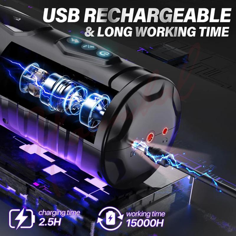 2025 New Hannibal Automatic Male Masturbator 7 Thrusting Rotating Modes Mastubator Cup Electric Pocket Pussy For Penis Sex Toy For Men