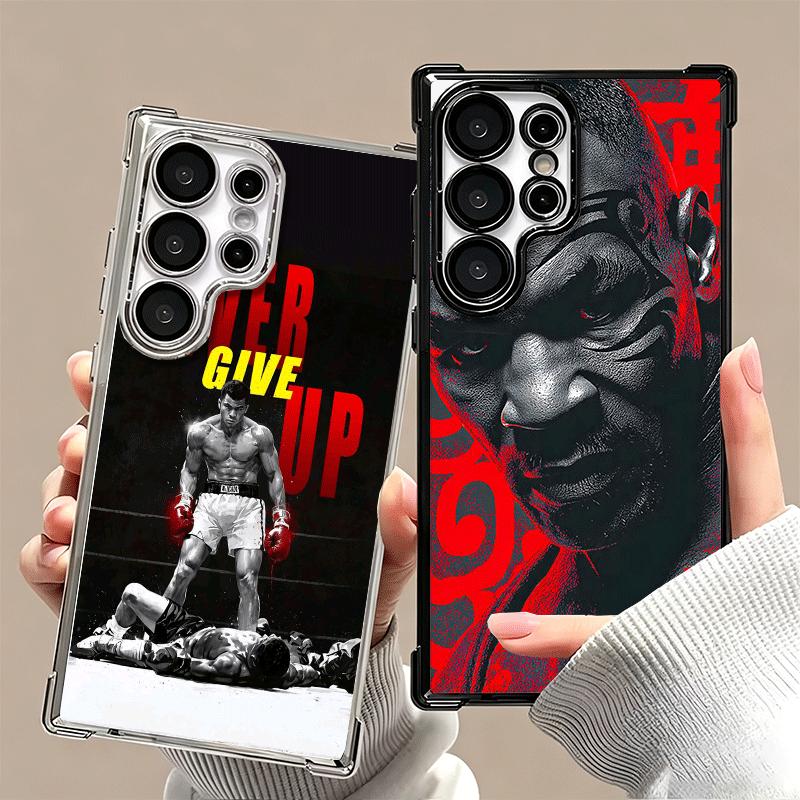 Mike Tyson Boxer Mann Beschichtung Handyhülle Für Samsung Galaxy S24 S25 FE S26 Edge S23 Ultra S22 S21 Plus S20 Anti-Fall Airbag Hülle
