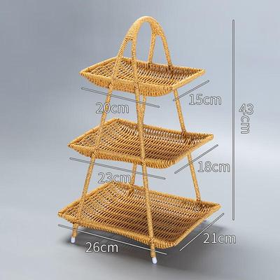 ZISIZ Imitation Rattan Obst- und Brotkorb