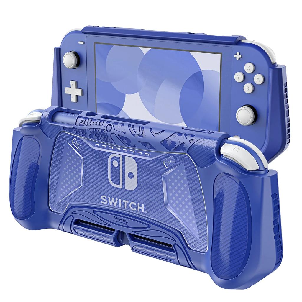 Schutzhülle für Nintendo Switch Lite mit Aufbewahrung für Spielkarten, Switch Lite Grip Case, kratzfestes, rutschfestes Case, sturzfest