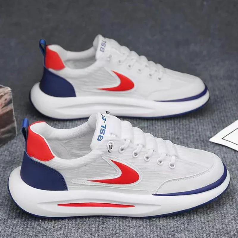 

Fashion Men s Shoes Breathable Mesh Sports Shoes 2025 Men Women Comfortable Soft Sole Anti Slip Forrest Gump Fashion Small White Shoe 44