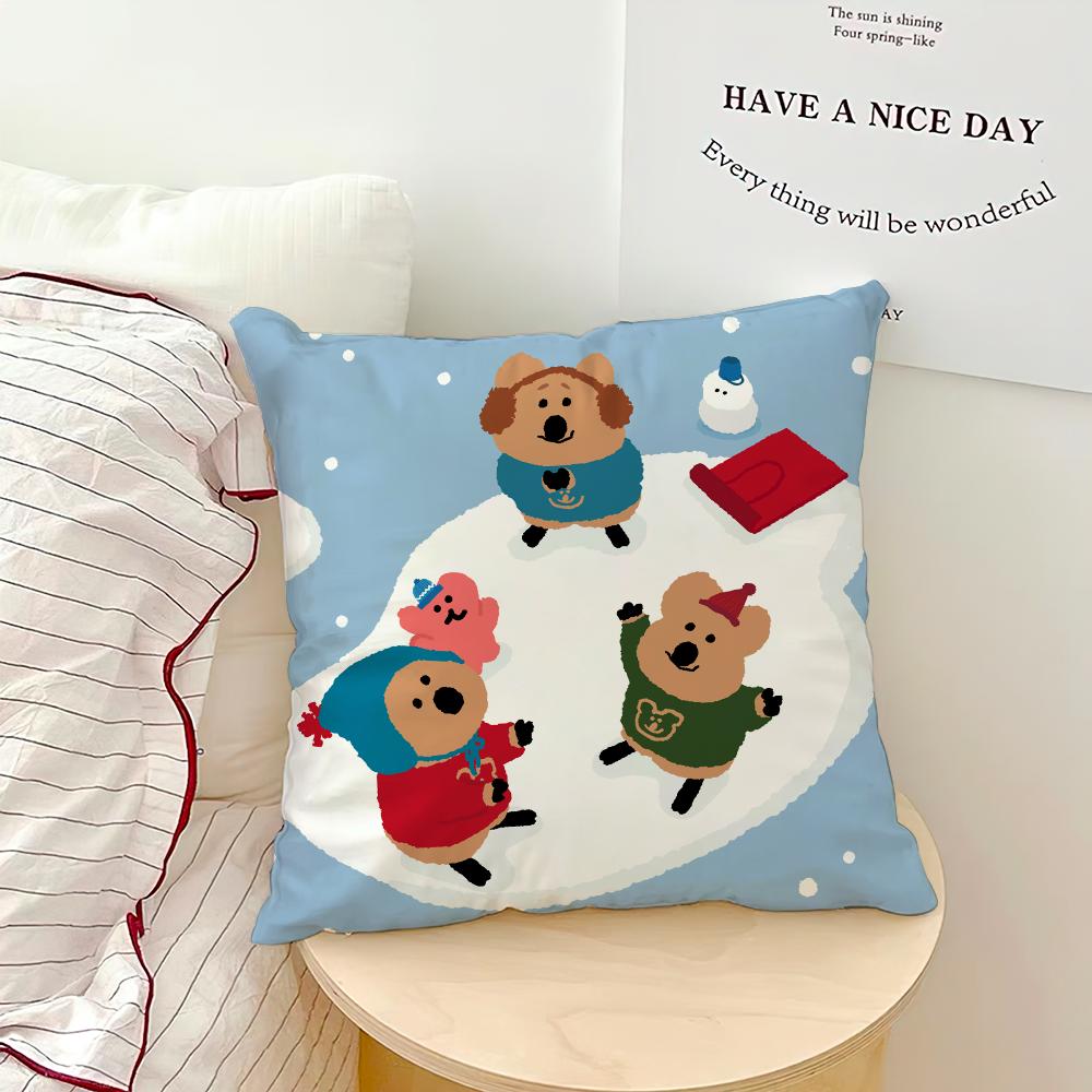 Cartoon D-Dinotaengs Cute kawaii cushion cover Pillow Cover Home Sofa living Decoration Room  Office Car Nordic Simplicity