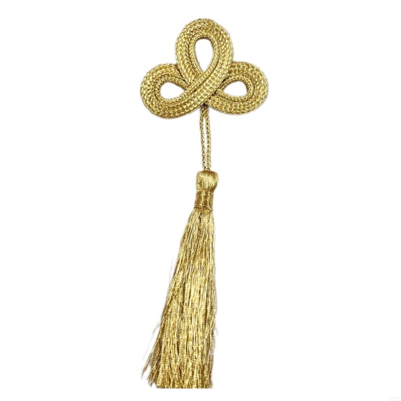 

Gold Clovers Long Tassels Trim Tassels Decorative Ornament for Home Decoration X3UC