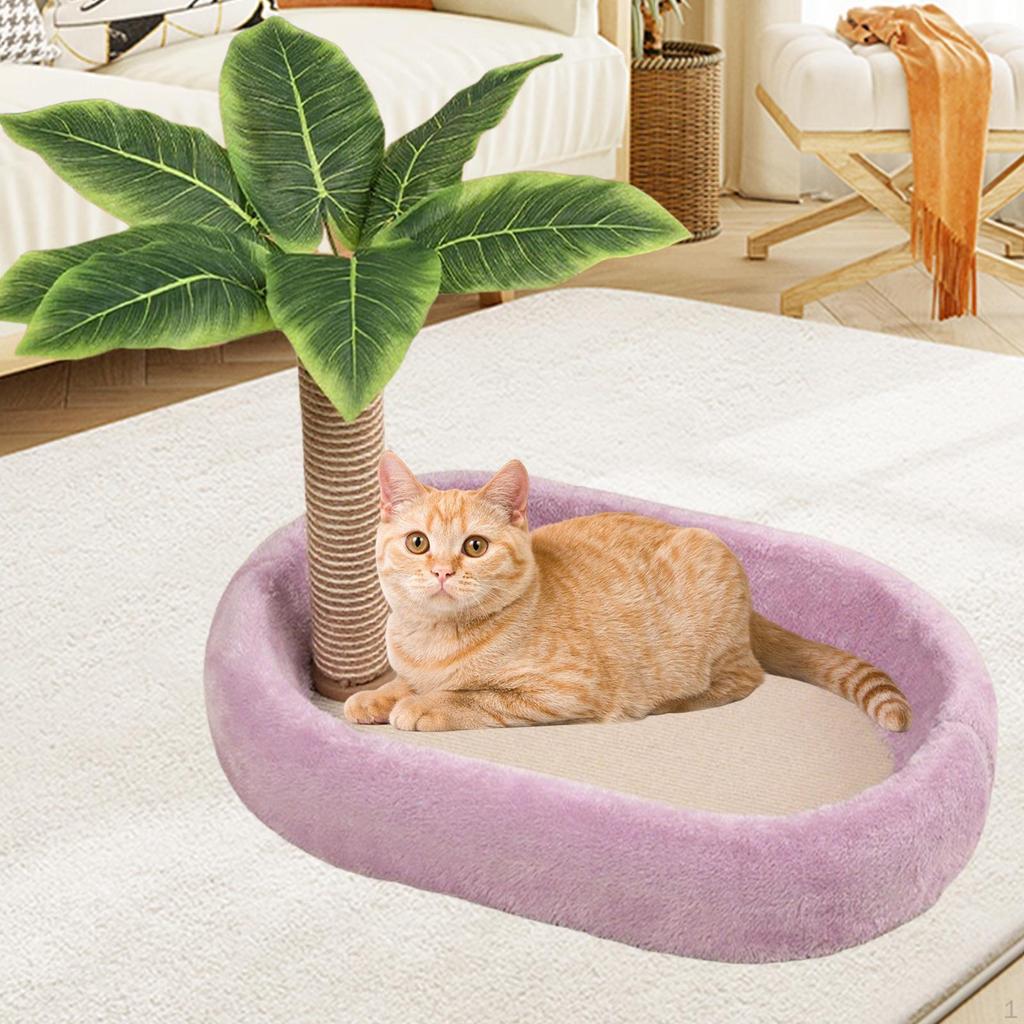 Cat Scratcher Board Oval Furniture Protection Scratch Post Lounge Nest Cats Bed for Playing