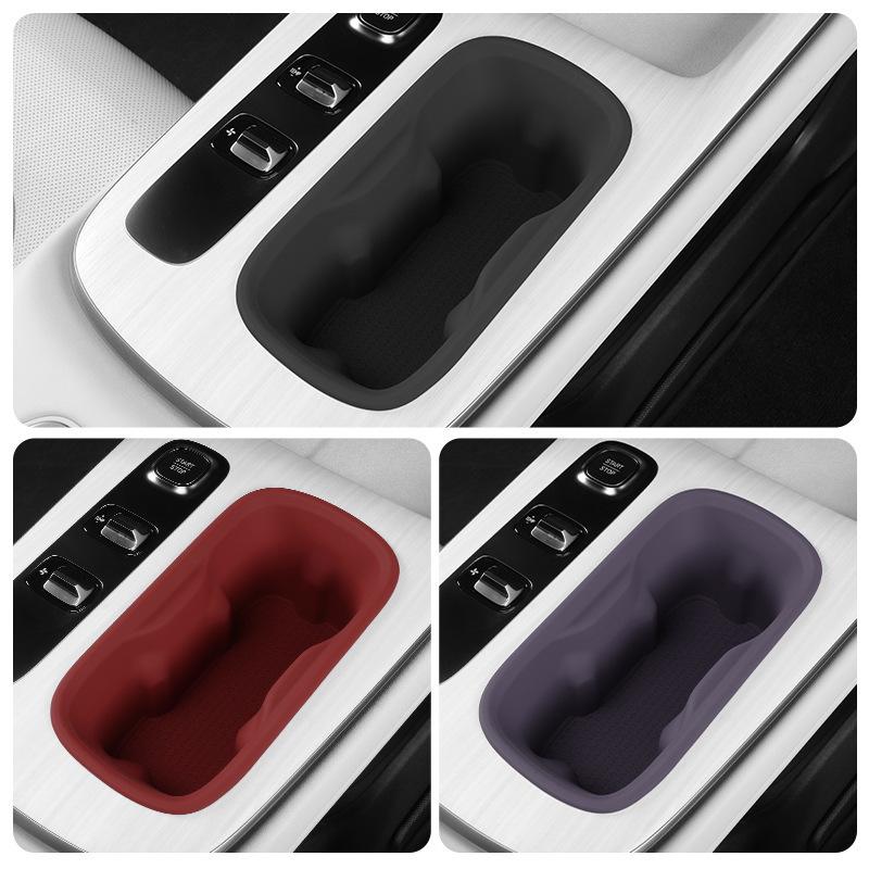 Xiaomi SU7 Silicone Non-slip Shock-absorbing Rear Cup Holder Base for 24 Cars