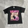 Idle YUQI T Shirt Fashion Popular Streetwear Hip Hop Tshirt Women Unisex Summer Cotton Short Sleeve Tee Tops Kpop Gidle Clothes
