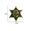 UNS. Sheriffstern Brosche Sechszackiger Stern Anstecknadel Öffentliche Sicherheit Ehre Kreativ Exquisit Kleine Plakette