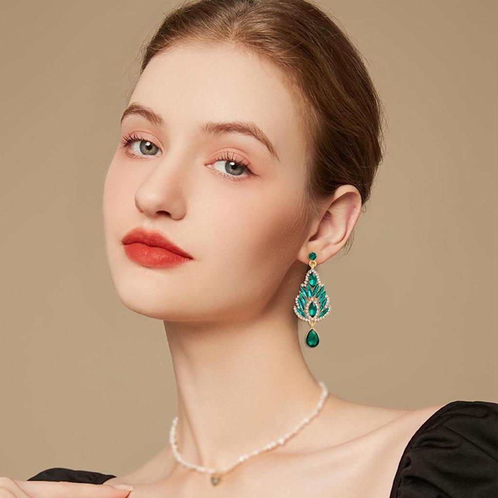 Luxury Rhinestone Bridal & Evening Long Earrings – Shining Crystal Drops for Women