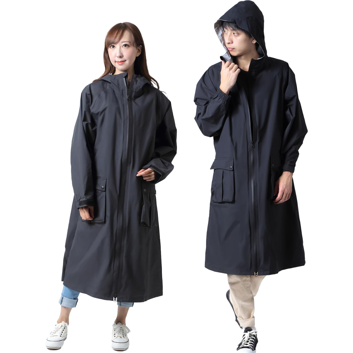 

kairi raincoat waist bag type (black, L)