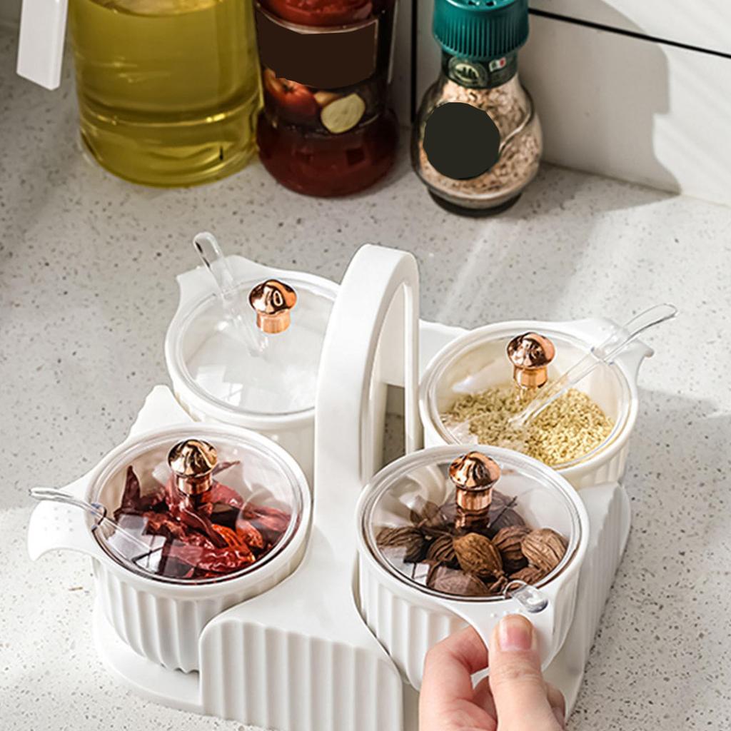 Integrovaná vícekomorová kořenka, Domácí kombinace, Lehký luxus, Uzavřená kořenka, Kuchyňské skladování, Lahvička na koření