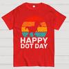 Happy International Dot Day Cotton Summer Casual Cool Loose T-Shirt
