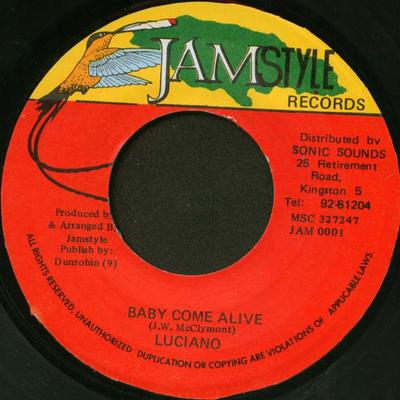 7inch Record LUCIANO - Baby Come Alive MSC327247 Jamstyle Record 1998 Jamaica Reggae, Ska & Dub Used