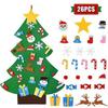 DIY Felt Christmas Tree with Detachable Ornaments Interactive Holiday Activity for Kids to Develop Motor Skills Wall Hanging Decor for Bedroom