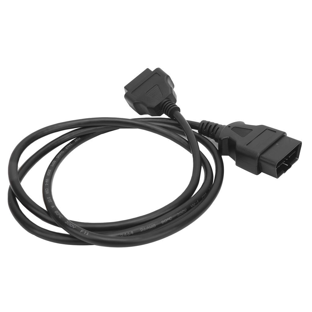 1.5m4.9ft OBD2 Diagnostic Cable Extension Line 16Pin To 16Pin Auto Parts DC 12V
