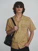 Kineto Western Dyed Milled Open Collar Shirt_Camel