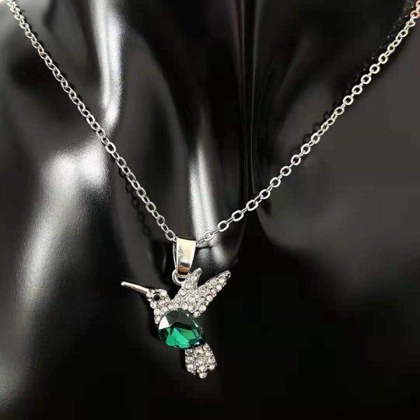 Collana a Catena Colibrì Ciondolo Uccello Smaltato Blu Raffinato Collana a Catena Clavicolare Per Donne Gioielli Regali per Feste Anniversari