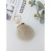 LALA Natural Mink Fur Keychain - Beige