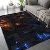 Large Area Rug 3D Block Flannel Carpets for Living Room Bedroom Anti-Slip Floor Mat Kitchen  Memory Foam Carpet