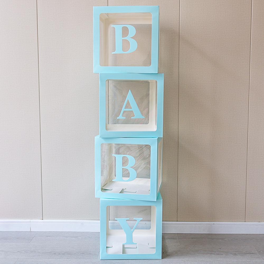 Clear Box Balloon Decoration: 26 Letters LOVE & BABY - Ideal for Birthdays, Graduations, Weddings