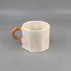 Medium Temperature Autumn Forest Series Tree Stump Ceramic Coffee Cup Cute Cartoon Tree Stump Shape Mug Home Office