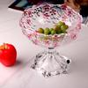Modern High Legged Fruit Storage Organiser Tray Glass Multipurpose Candy Tray For Living Room Or Kitchen Use