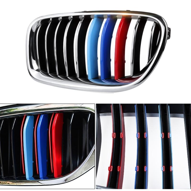 Clip In Front Grille Inserts 3 Colors Trims Strips Grills Cover Grill Cover Clip for 3/4/5/6/7Series Accessories Durable
