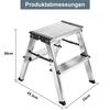 2-3 Layer Anti Slip Aluminum Ladder -22IN - Silver