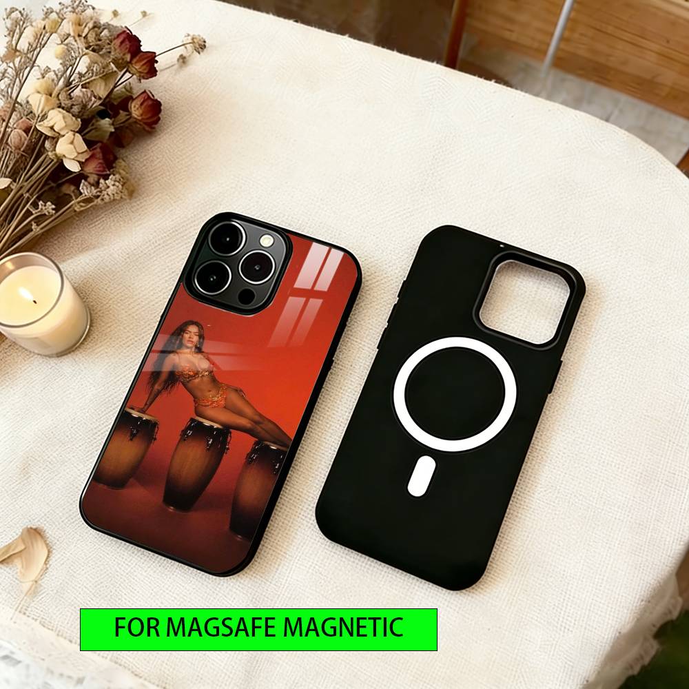 Singer Karol G Phone Case For iPhone17,16,15,14,13,12,11 Plus,Pro Magnetic with Magsafe Wireless Charging