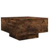 LED Coffee Table In Smoked Oak 55 X 55 X 31 Cm