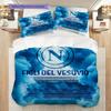 Set Copripiumino Trapuntato con Fantasia SSC Napoli Federa Decorazione per la Casa Regalo di Compleanno (1 * copripiumino + 2 * federa, senza nucleo)