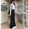 Retro Micro-flared Sweatpants Women's Spring and Autumn Thin Spice Girl Mopping the Floor Casual High-waisted Lazy Wide-leg Sweatpants