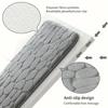 Thickened embossed pebble coral fleece floor mat, bathroom floor mat, toilet U-shaped bathroom absorbent foot mat two-piece set