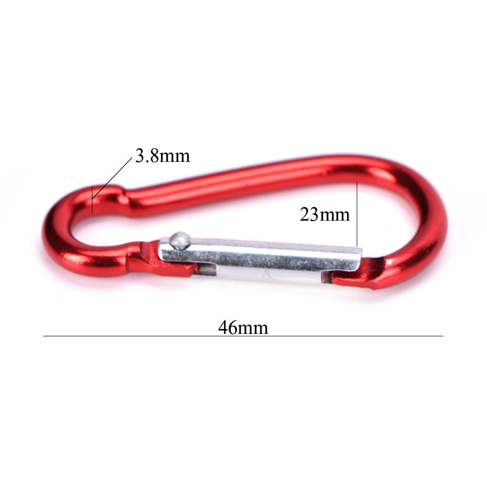 Aluminum Keyring Carabiner D-Ring Key Chain Clip Karabiner Snap Hook Camping