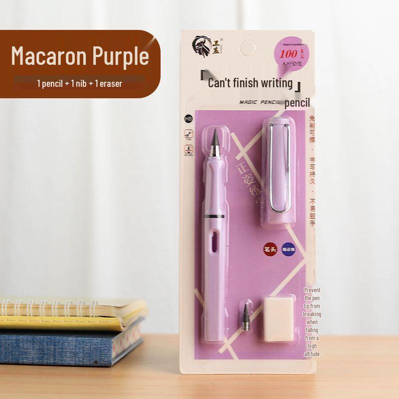 Eternal Pencil: No-Sharpen, Erasable, Break-Resistant Lead, Inkless, Ideal for Sketching & Correcting Writing Posture (Student Set)