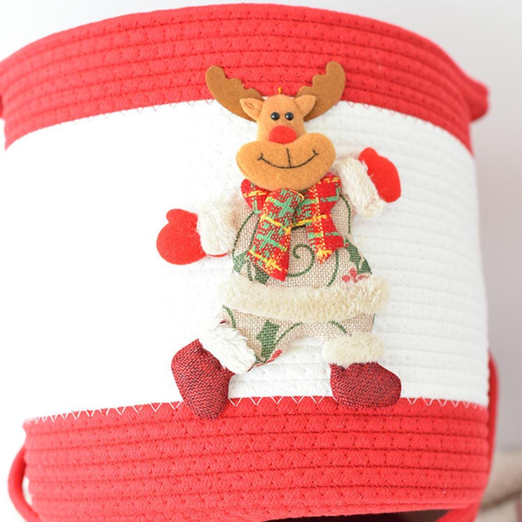 Christmas Storage Basket Laundry Rope Basket For Christmas Decorative Laundry Bin For Women Kids Holiday Birthday Easter