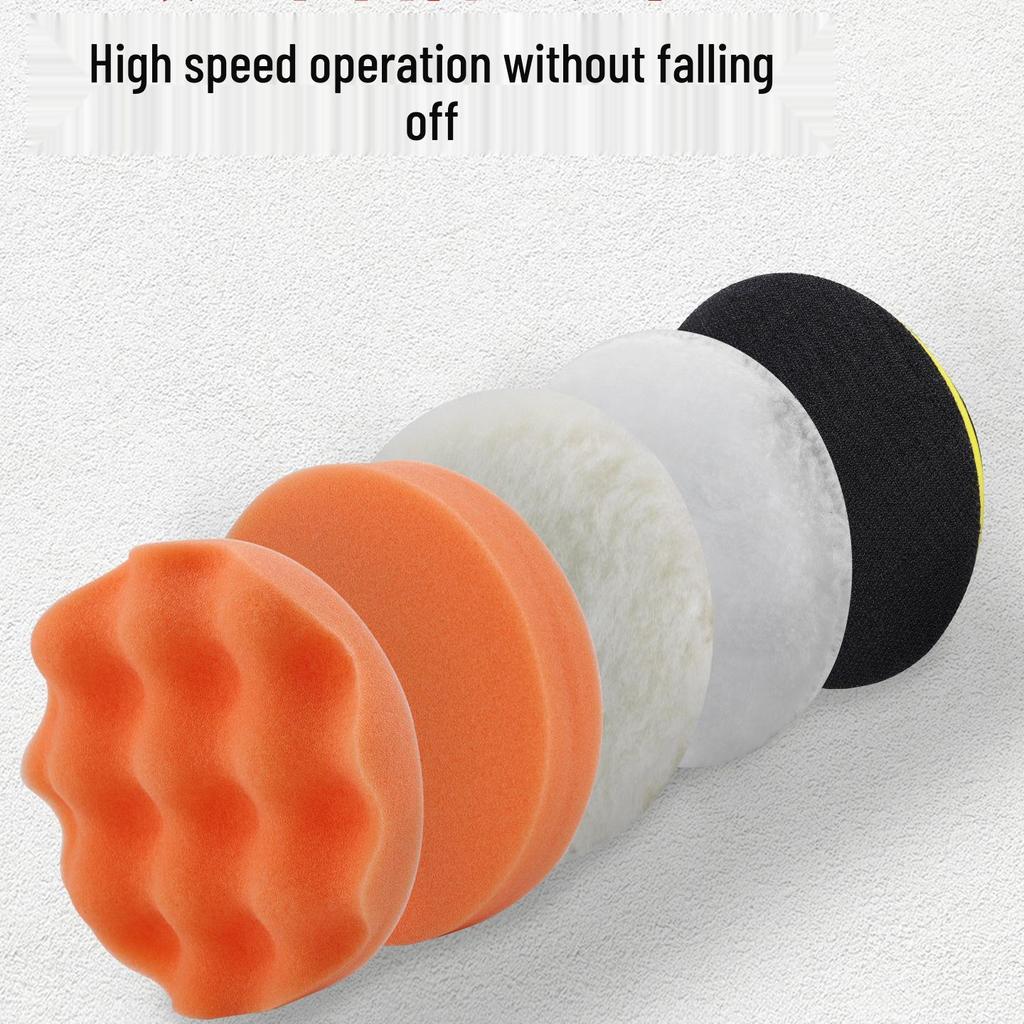 Electric Drill Car Polishing & Buffing Pad Set - Includes Sponge, Wool Ball, and Waxing Tools for Paint Scratch Removal