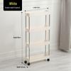 Bathroom & Kitchen Multi-layer Floor-standing Storage Trolley Shelf