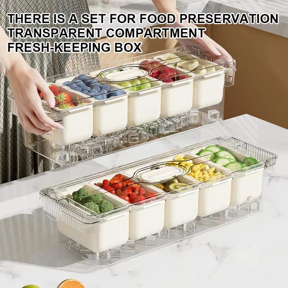 

Detachable Refrigerator Storage Box Transparent Fridge Fruit Box Multifunction Fresh Iced Box Type A
