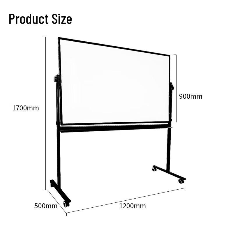 Deli 7882 Movable Double-Sided Magnetic Whiteboard with H-Frame Stand