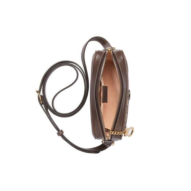 Gucci GG Supreme Canvas Web Strap Mini Crossbody Camera Bag With Gold Hardware For Unisex Daily Use